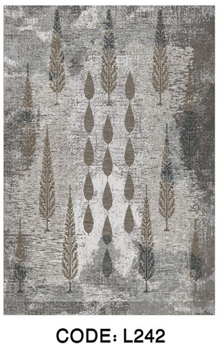 خرید ارزان فرشینه سنتی فرشینه آفتاب کد L242مخمل شانل ترک استپدار