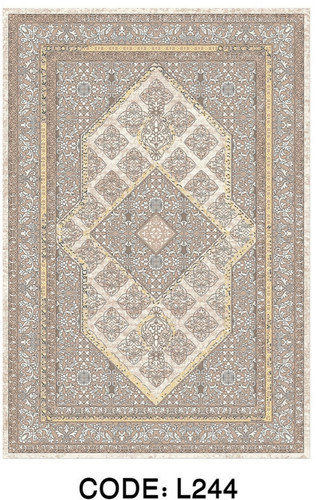 خرید ارزان فرشینه سنتی فرشینه آفتاب کد L244مخمل شانل ترک استپدار