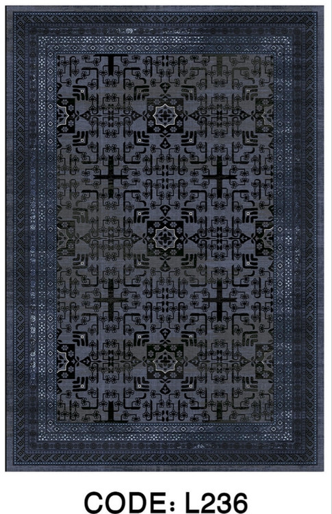 خرید ارزان فرشینه سنتی فرشینه آفتاب کد L236مخمل شانل ترک استپدار