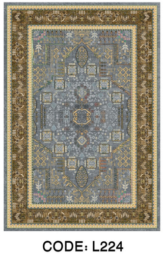 خرید ارزان فرشینه سنتی فرشینه آفتاب کد L224مخمل شانل ترک استپدار