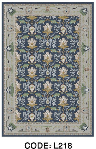 خرید ارزان فرشینه سنتی فرشینه آفتاب کد L218مخمل شانل ترک استپدار