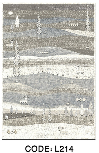 خرید ارزان فرشینه سنتی فرشینه آفتاب کد L214مخمل شانل ترک استپدار