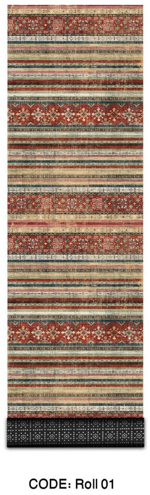 خرید ارزان فرشینه آفتاب فرش راهرو و کناره کدRoll01مخمل شانل ترک استپدار