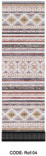 خرید ارزان فرش راهرو و کناره فرشینه آفتاب کدRoll04مخمل شانل ترک استپدار