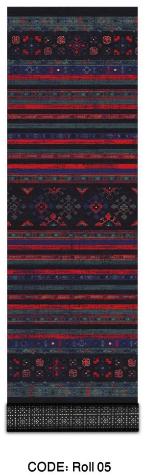 خرید ارزان فرش راهرو و کناره فرشینه آفتاب کدRoll05مخمل شانل ترک استپدار