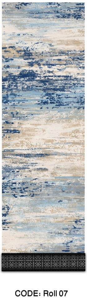 خرید ارزان فرش راهرو و کناره فرشینه آفتاب کدRoll07مخمل شانل ترک استپدار