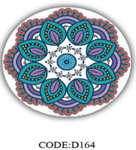 خرید ارزان فرشینه گرد فرشینه آفتاب کدD164مخمل شانل ترک استپدار