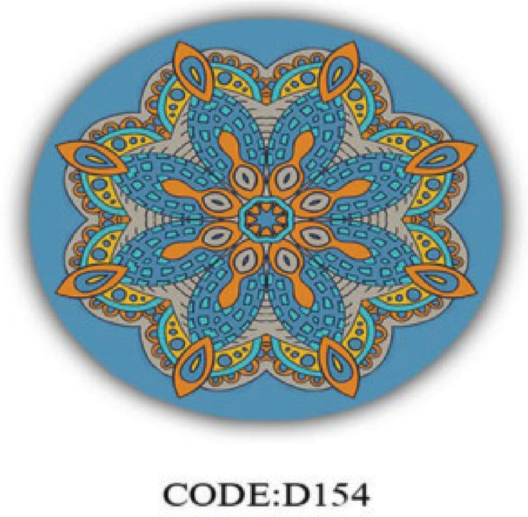 خرید ارزان فرشینه گرد فرشینه آفتاب کدD154مخمل شانل ترک استپدار