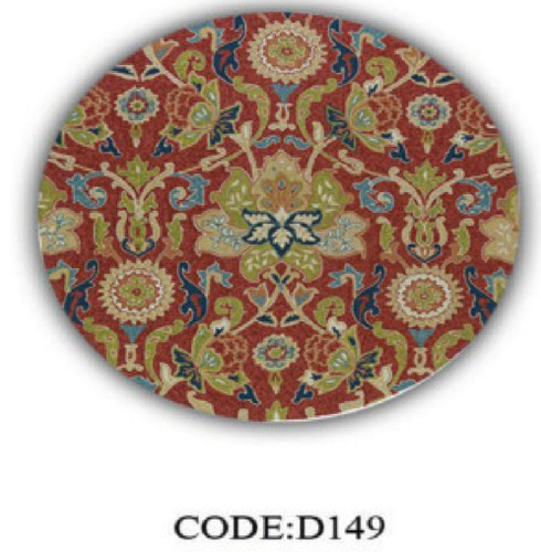 خرید ارزان فرشینه گرد فرشینه آفتاب کدD149مخمل شانل ترک استپدار