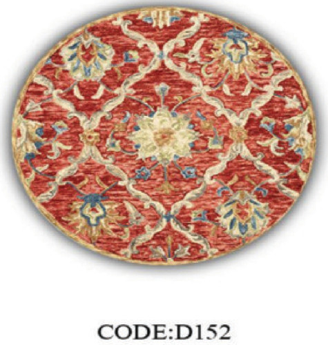 خرید ارزان فرشینه گرد فرشینه آفتاب کدD152مخمل شانل ترک استپدار