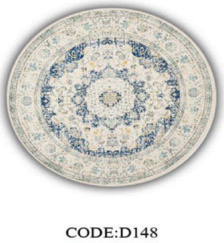 فرشینه گرد فرشینه آفتاب کدD148مخمل شانل ترک استپدار