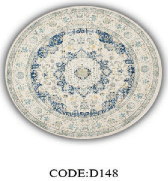 فرشینه گرد فرشینه آفتاب کدD148مخمل شانل ترک استپدار