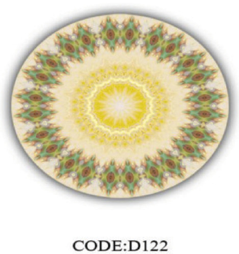 خرید ارزان فرشینه گرد فرشینه آفتاب کدD122مخمل شانل ترک استپدار