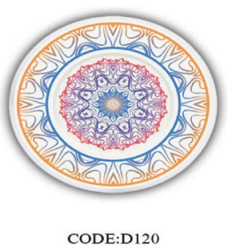 خرید ارزان فرشینه گرد فرشینه آفتاب کدD120مخمل شانل ترک استپدار