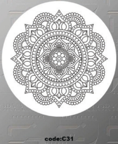 خرید ارزان فرشینه گرد فرشینه آفتاب کدC31مخمل شانل ترک استپدار