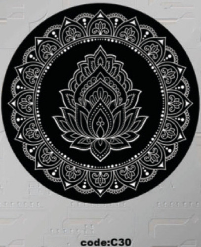 خرید ارزان فرشینه گرد فرشینه آفتاب کدC30مخمل شانل ترک استپدار