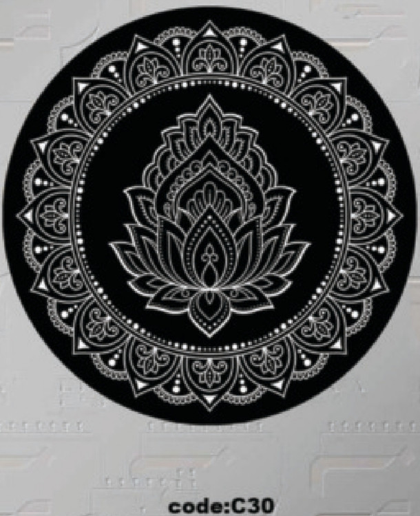 خرید ارزان فرشینه گرد فرشینه آفتاب کدC30مخمل شانل ترک استپدار