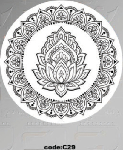 خرید ارزان فرشینه گرد فرشینه آفتاب کدC29مخمل شانل ترک استپدار