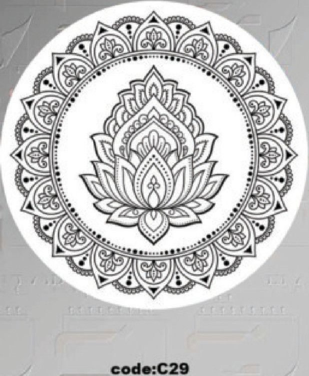 خرید ارزان فرشینه گرد فرشینه آفتاب کدC29مخمل شانل ترک استپدار