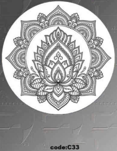 خرید ارزان فرشینه گرد فرشینه آفتاب کدC33مخمل شانل ترک استپدار