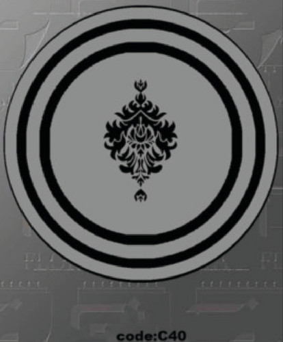 خرید ارزان فرشینه گرد فرشینه آفتاب کدC40مخمل شانل ترک استپدار