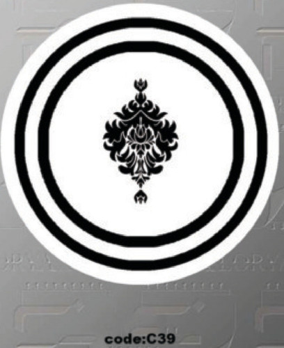 خرید ارزان فرشینه گرد فرشینه آفتاب کدC39مخمل شانل ترک استپدار