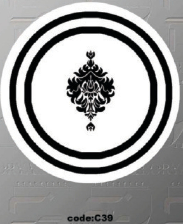 خرید ارزان فرشینه گرد فرشینه آفتاب کدC39مخمل شانل ترک استپدار