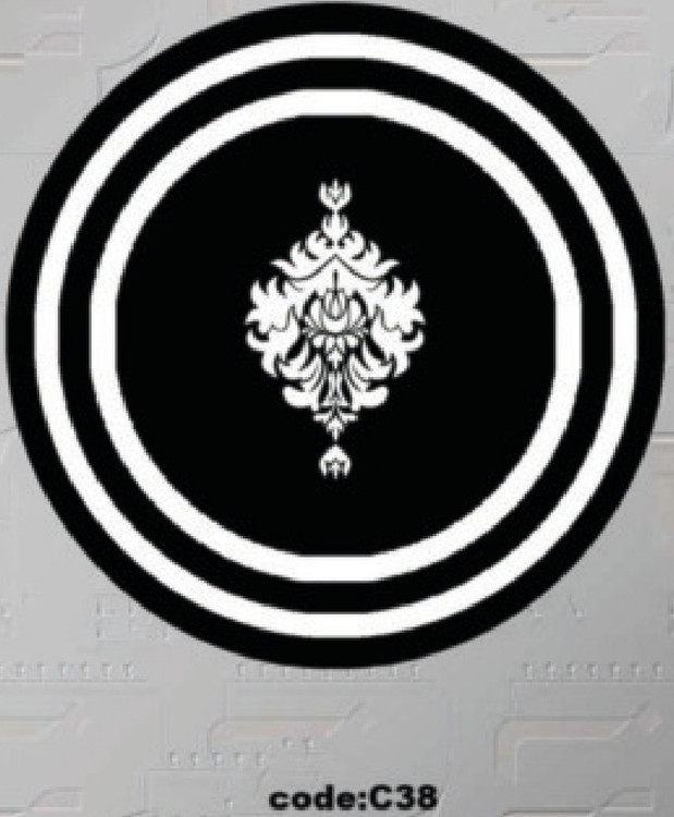 خرید ارزان فرشینه گرد فرشینه آفتاب کدC38مخمل شانل ترک استپدار