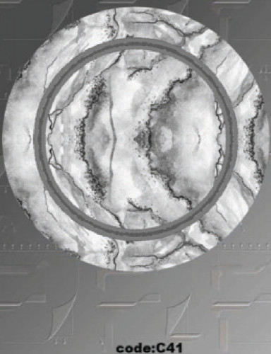 خرید ارزان فرشینه گرد فرشینه آفتاب کدC41مخمل شانل ترک استپدار