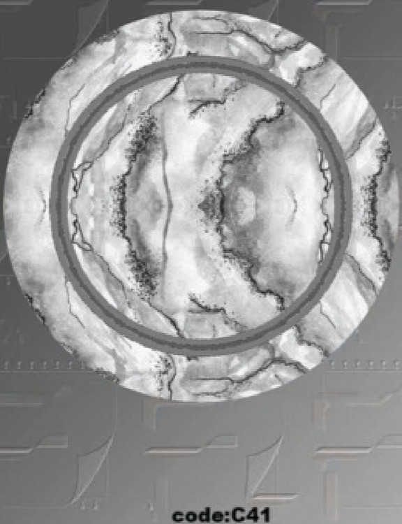 خرید ارزان فرشینه گرد فرشینه آفتاب کدC41مخمل شانل ترک استپدار