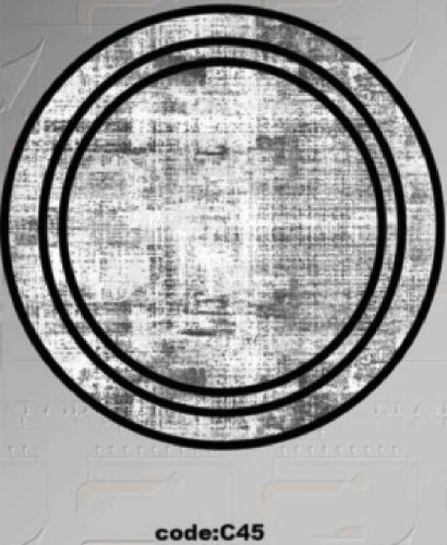 خرید ارزان فرشینه گرد فرشینه آفتاب کدC45مخمل شانل ترک استپدار