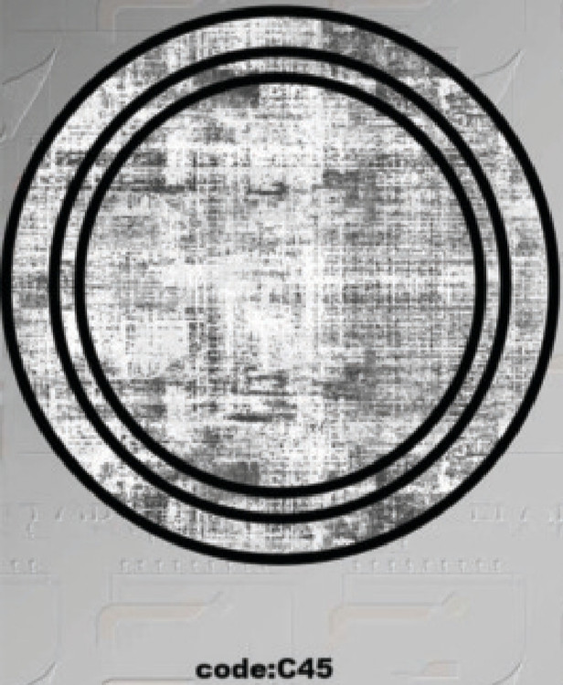 خرید ارزان فرشینه گرد فرشینه آفتاب کدC45مخمل شانل ترک استپدار