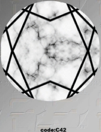 خرید ارزان فرشینه گرد فرشینه آفتاب کدC42مخمل شانل ترک استپدار