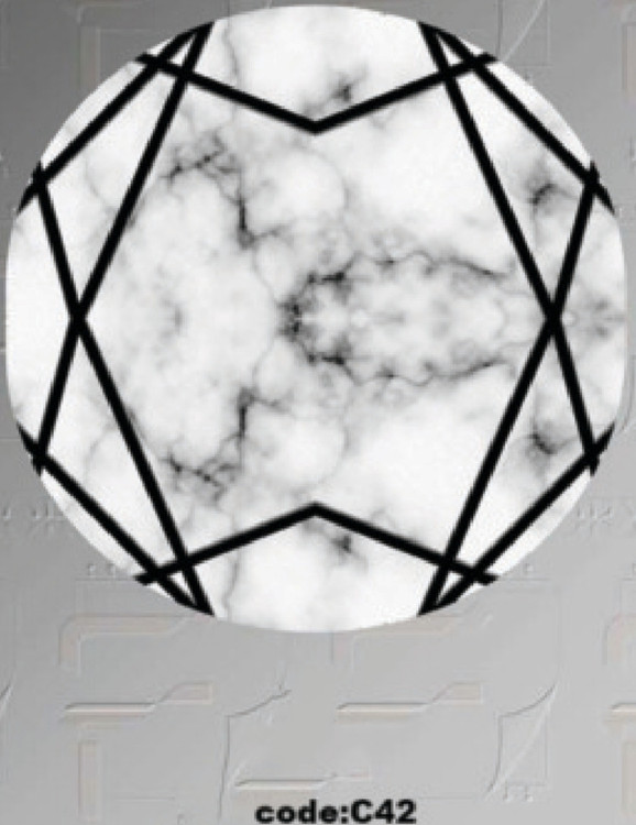 خرید ارزان فرشینه گرد فرشینه آفتاب کدC42مخمل شانل ترک استپدار