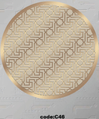 خرید ارزان فرشینه گرد فرشینه آفتاب کدC46مخمل شانل ترک استپدار