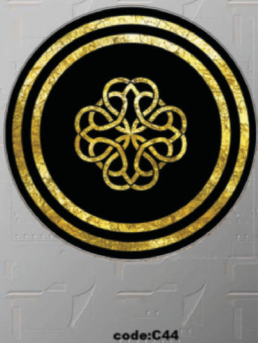 خرید ارزان فرشینه گرد فرشینه آفتاب کدC44مخمل شانل ترک استپدار