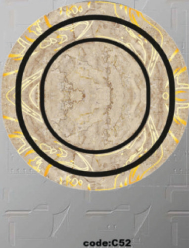 خرید ارزان فرشینه گرد فرشینه آفتاب کدC52مخمل شانل ترک استپدار