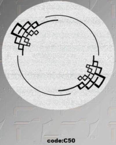 خرید ارزان فرشینه گرد فرشینه آفتاب کدC50مخمل شانل ترک استپدار