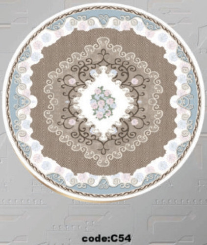 خرید ارزان فرشینه گرد فرشینه آفتاب کدC54مخمل شانل ترک استپدار