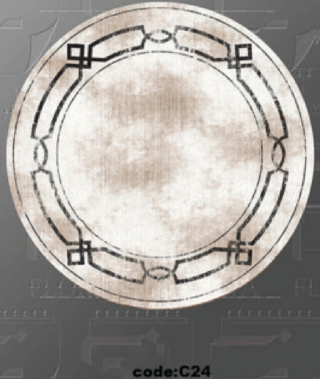 خرید ارزان فرشینه گرد فرشینه آفتاب کدC24مخمل شانل ترک استپدار