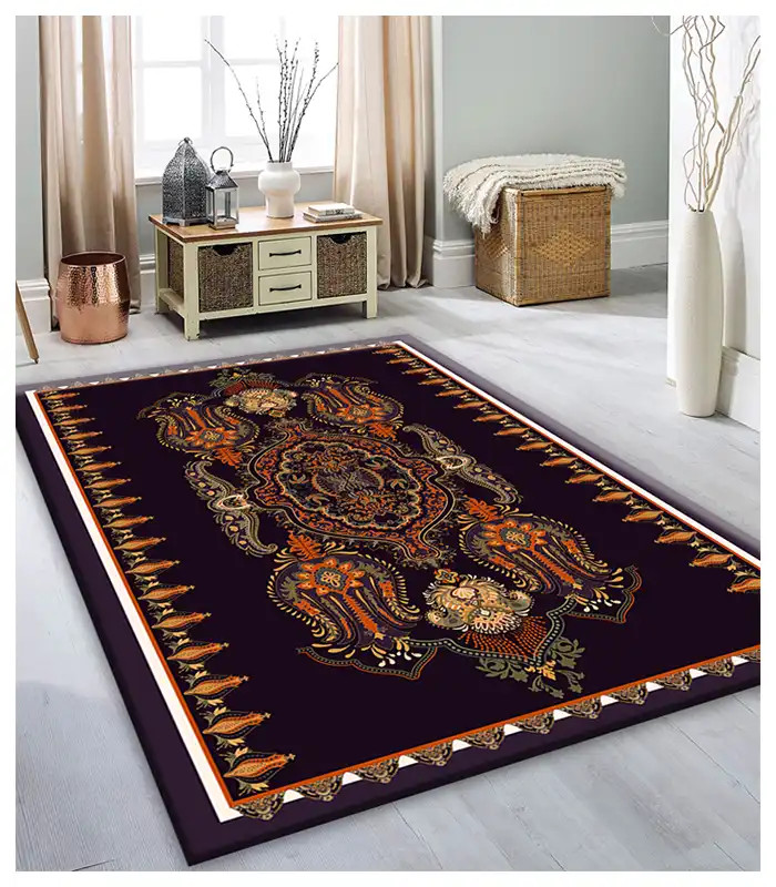 قیمت عالی روفرشی کشدار آفتاب اصفهان کد4005پارچه مخمل شانل صادراتی