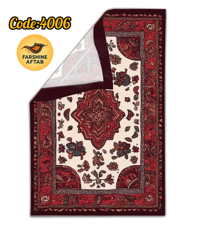 خرید ارزان روفرشی کشدار آفتاب اصفهان کد4006پارچه مخمل شانل صادراتی