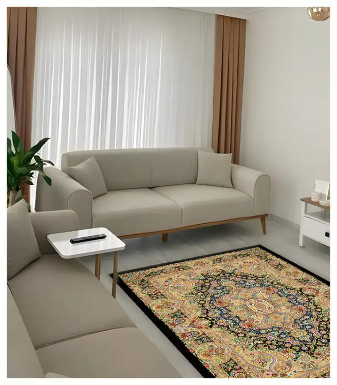 قمیت عالی روفرشی کشدار آفتاب اصفهان کد4018پارچه مخمل شانل صادراتی