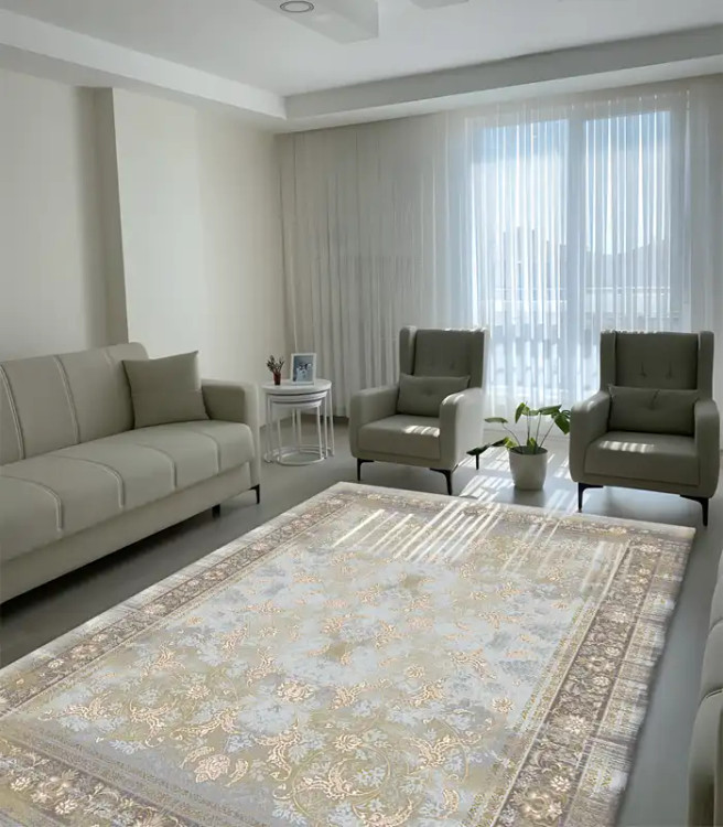 خرید آسان روفرشی کشدار آفتاب اصفهان کد8169پارچه مخمل شانل صادراتی