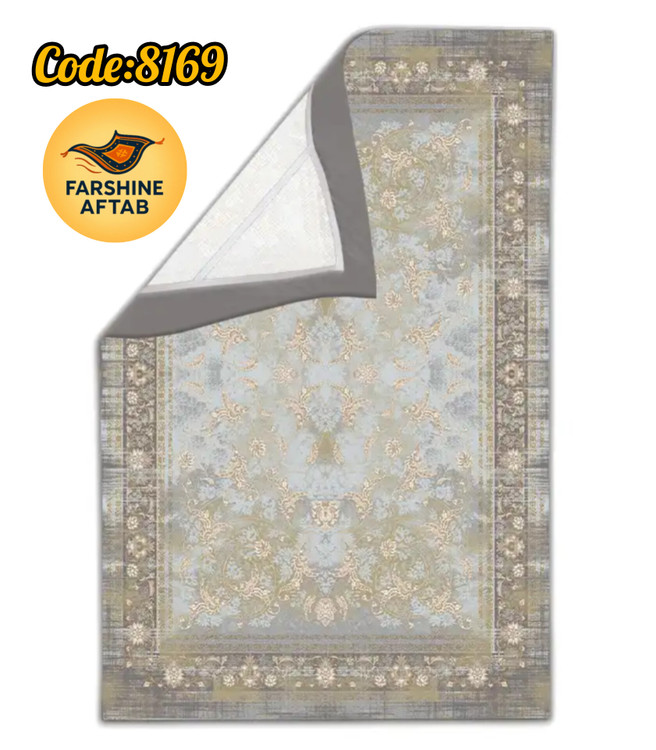 خرید ارزان روفرشی کشدار آفتاب اصفهان کد8169پارچه مخمل شانل صادراتی