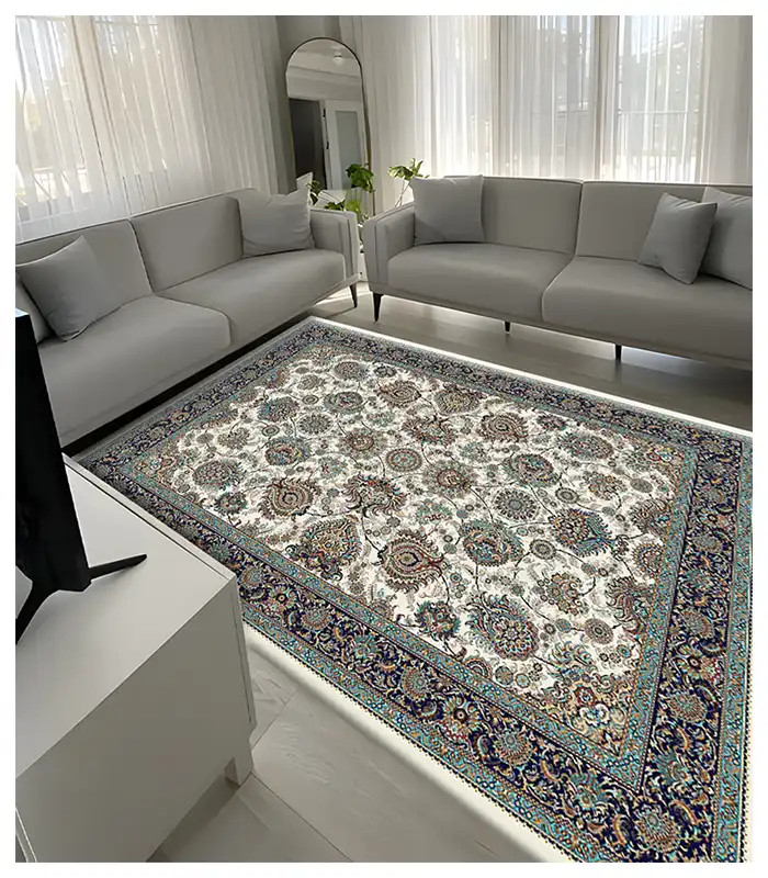 خرید آسان روفرشی کشدار آفتاب اصفهان کد4122پارچه مخمل شانل صادراتی