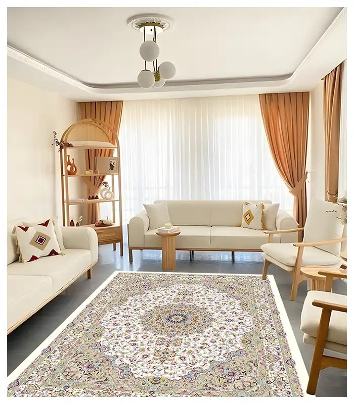 خرید آسان روفرشی کشدار آفتاب اصفهان کد4115پارچه مخمل شانل صادراتی