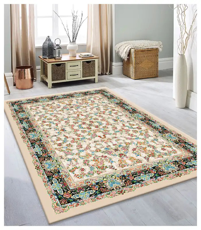 خرید آسان روفرشی کشدار آفتاب اصفهان کد4108پارچه مخمل شانل صادراتی