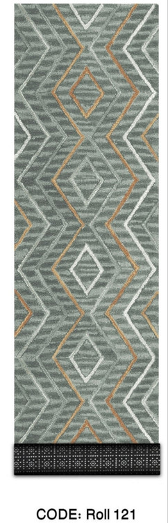 خرید ارزان فرش راهرو و کناره فرشینه آفتاب کدRoll121مخمل شانل استپدار