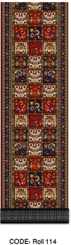 خرید ارزان فرش راهرو و کناره فرشینه آفتاب کدRoll114مخمل شانل استپدار